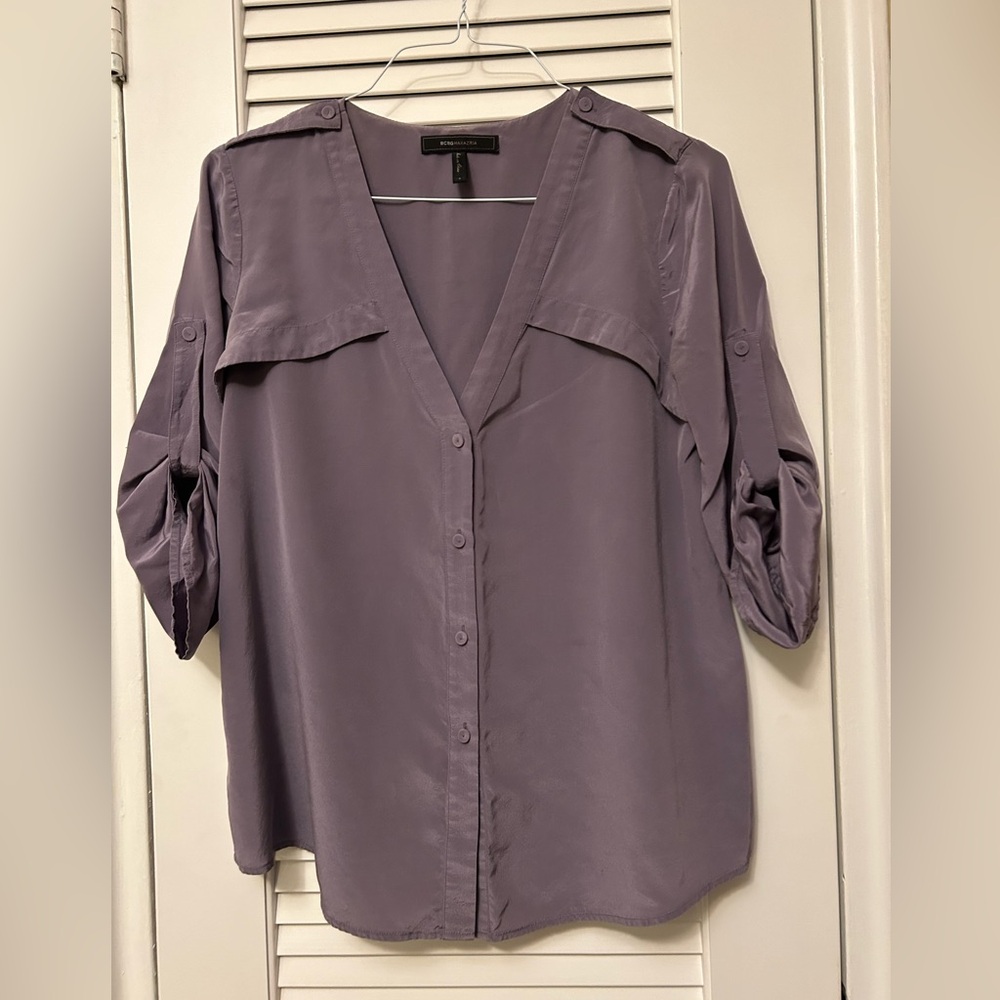BCBG Maxazria Drew Silk Blouse Women’s Size S/M - Picture 4 of 7